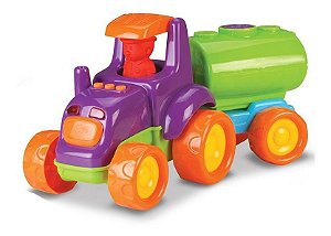 Carrinho Trator Infantil Baby Truck Com Som E Luz Roma