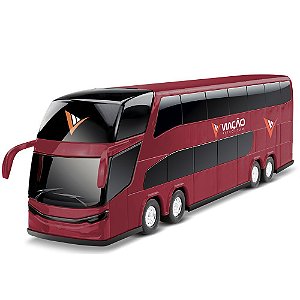Ônibus Petroleum Vinho Com 2 Andares 30Cm Roma Brinquedos