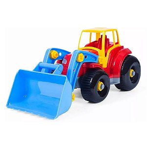 Trator Escavadeira Didático Brinquedo de Montar e Desmontar