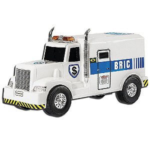 Super Frota Carrinho Cofre Forte Branco Poliplac Brinquedos