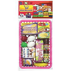 Brinquedo Educativo Infantil Cesta De Compras Mini Mercado