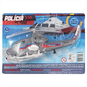 Helicóptero de Brinquedo Polícia Flying Oficial Pica Pau