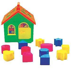 Casinha de Encaixar Brinquedo Didático Colorido Infantil
