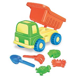 Conjunto Praia 5 Peças Caminhão Basculante Pica Pau