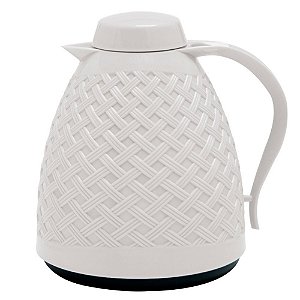 Garrafa 400 Ml Rattan Branca Térmica Com Alça Paramount