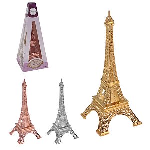 Enfeite Miniatura Torre Eiffel Metal Paris Decoração 18 Cm