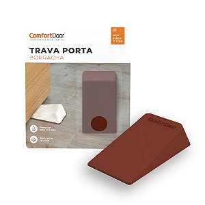 Fixador Trava Porta De Borracha Marrom Aparador Comfort Door