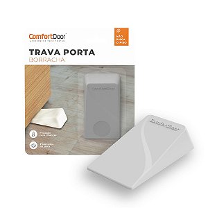 Fixador Calço Trava Porta De Borracha Cinza Comfort Door