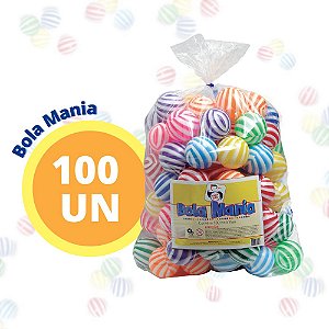 Kit 100 Bolinhas Plástica Brinquedo Bolas Mania Coloridas