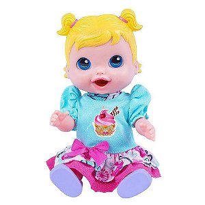 Boneca Bebê Come e Faz Caquinha Coleção Babys Super Toys