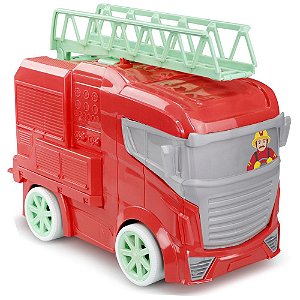 Baby Truck Bombeiro Carrinho de Brinquedo Escada Giratória