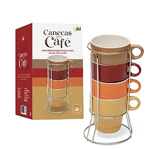 Utensílio Cozinha Canecas Xícaras Para Café Cerâmica 4 Peças