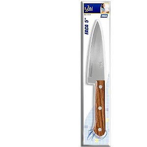Faca Chef Inox Pequena De Cozinha Cortar Fruta Legume Tomate