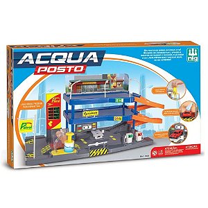Brinquedo Posto Lava Rápido Drive Thru Garagem Coleção Nig