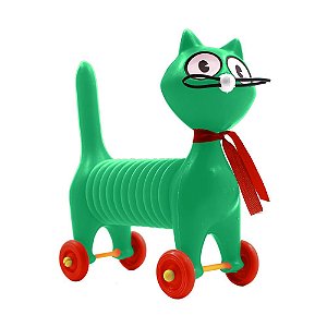 Gato Chorão Corpo Sanfonado Miniatura Infantil Com Som