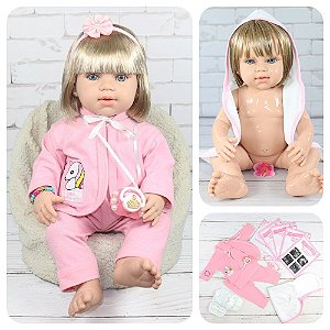 Boneca Bebe Reborn Barato Barata Super Promoção Baby Kiss - ShopJJ