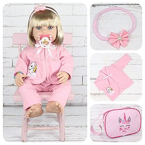 Boneca Bebê Reborn Silicone Tatá Menina Pagão Roupinha Rosa - ShopJJ -  Brinquedos, Bebe Reborn e Utilidades