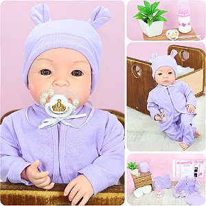 Bonecas bebe reborn menino e menina boneca realista 43cm 32 acessorios bebe  reborn baby