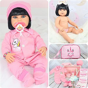 Boneca Bebê Reborn Princesa Realista Acompanha Acessórios - ShopJJ