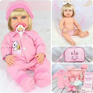 Boneca Bebê Reborn Silicone Tatá Menina Pagão Roupinha Rosa - ShopJJ -  Brinquedos, Bebe Reborn e Utilidades
