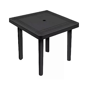 Mesa Quadrada Preta Desmontavel De Plastico Varanda Cozinha