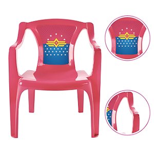 Mini Poltrona Infantil Rosa Cadeira De Plastico Resistente