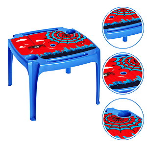 Mesa Azul Infantil Label Alta Qualidade Plastico Resistente