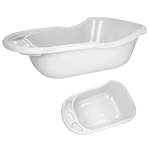 Banheira Infantil GG 35L Branca Primeira Moagem