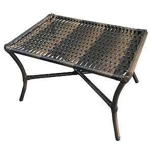 Mesa de Centro em Junco Fibra Sintetica Acabamento Argila