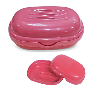 Saboneteira Rosa Porta Sabonete Plastico