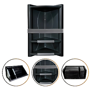 Prateleira Organizadora Banheiro Suporte Cantoneira Preto