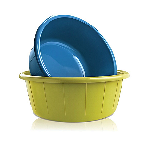 Tacho Bacia Frisada Sem Alça Multiuso De Plástico 15 Litros