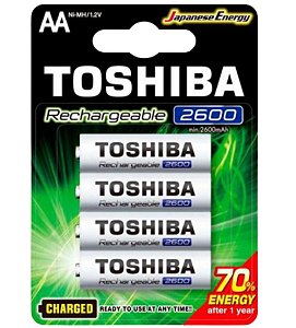 PILHA RECARREGAVEL AA TOSHIBA 2600MAH