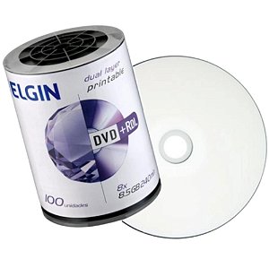 DVD PRINTABLE ELGIN 8.5GB TB 100 PÇS