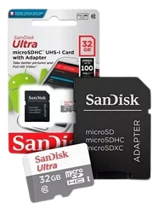 Cartão Memória Sandisk Ultra 32gb 100mb/s Classe 10 Micro sd