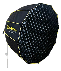 SOFTBOX PARABOLICO FLAT PACK 12 VARETAS GREIKA DIA. 120CMS - COM GRID