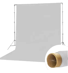 FUNDO INFINITO DE ROLO DE PAPEL CINZA CLARO TAM. 2X5 M