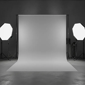 Fundo Infinito De Papel Greika 2,72x10m Cinza Claro P/ Foto