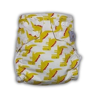 Fralda de Pano Ecológica AURORINHA SUSTENTÁVEL Pocket Tricoline DINOSSAUROS Tamanho Único 4kg/18kg