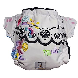 Fralda de Pano Ecológica AURORINHA SUSTENTÁVEL Pocket Lycra MIRABEL ENCANTO Tamanho Único 4kg/18kg