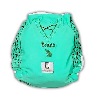 Fralda de Pano Ecológica AURORINHA SUSTENTÁVEL Pocket Lycra BRUNO ENCANTO Tamanho Único 4kg/18kg