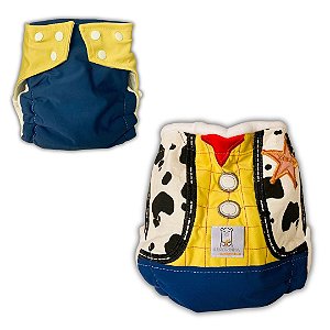 Fralda de Pano Ecológica AURORINHA SUSTENTÁVEL Pocket Lycra WOODY TOY STORY Tamanho Único 4kg/18kg