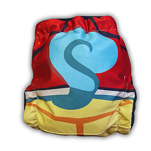 Fralda de Pano Ecológica AURORINHA SUSTENTÁVEL Pocket Lycra SQUIRTLE Tamanho Único 4kg/18kg