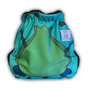 Fralda Ecológica AURORINHA Lycra Inspiração POKEMON BULBASAUR KAPE Tamanho Único 4kg/18kg