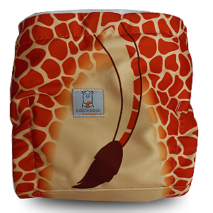 Fralda Ecológica AURORINHA Lycra GIRAFA KAPE Tamanho Único 4kg/18kg