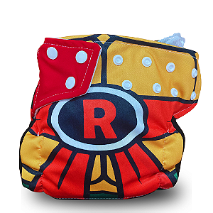 Fralda de Pano Ecológica AURORINHA SUSTENTÁVEL Pocket Lycra TARTARUGA RAFAEL Tamanho Único 4kg/18kg