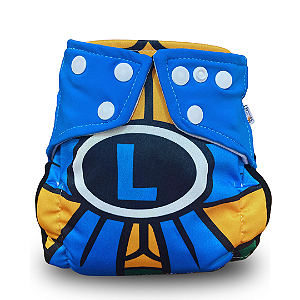 Fralda de Pano Ecológica AURORINHA SUSTENTÁVEL Pocket Lycra TARTARUGA LEONARDO Tamanho Único 4kg/18kg