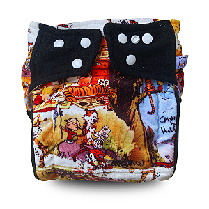 Fralda de Pano Ecológica AURORINHA SUSTENTÁVEL Pocket Minky CALVIN Tamanho Único 4kg/18kg