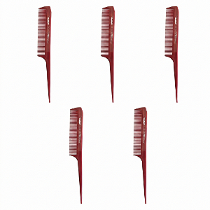 Kit Com 5 UN Pente para Mechas COLORPRO Profissional Antiestático Resistente ao Calor 5BY