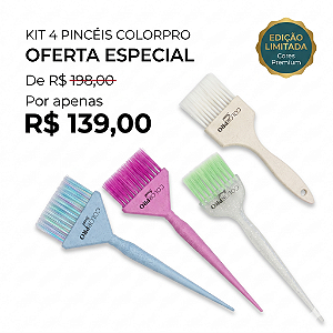 Combo 4 Pincéis ColorproBrasil